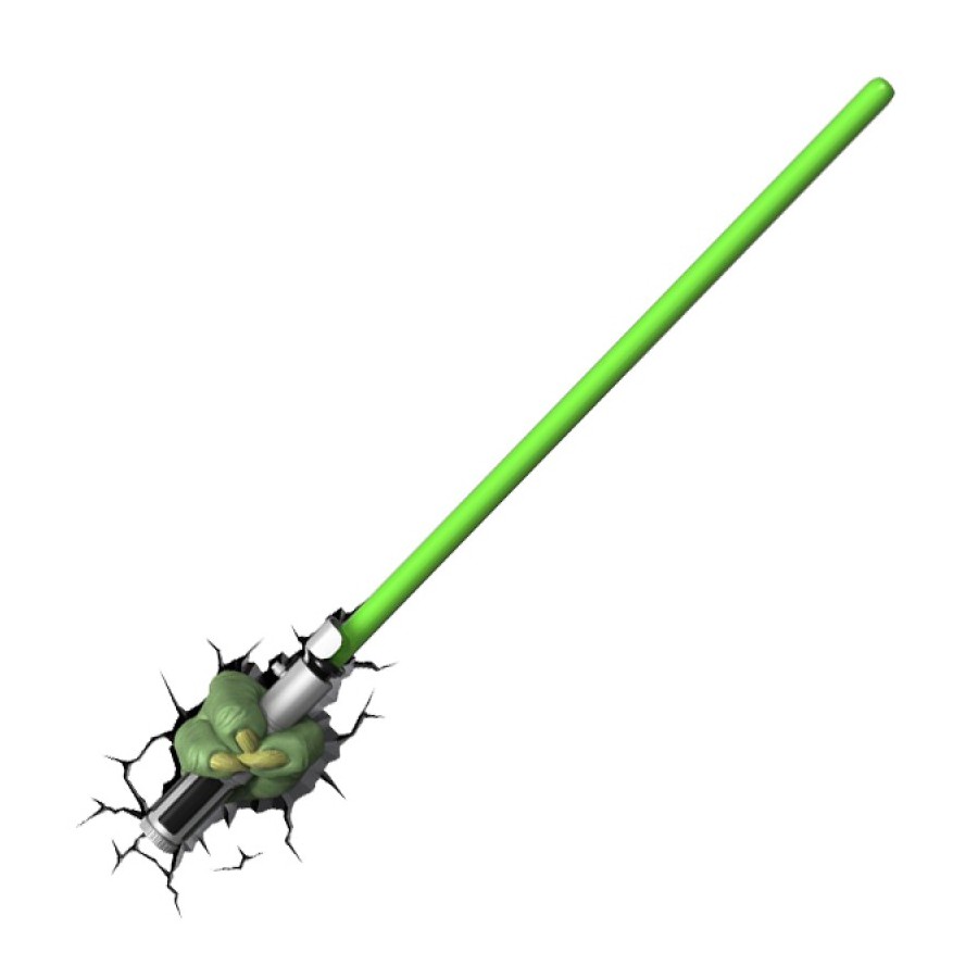 YODA LIGHTSABER Lamp LED Wall Light STAR WARS 3D LIGHT Philips OFFICIAL - Apecollection