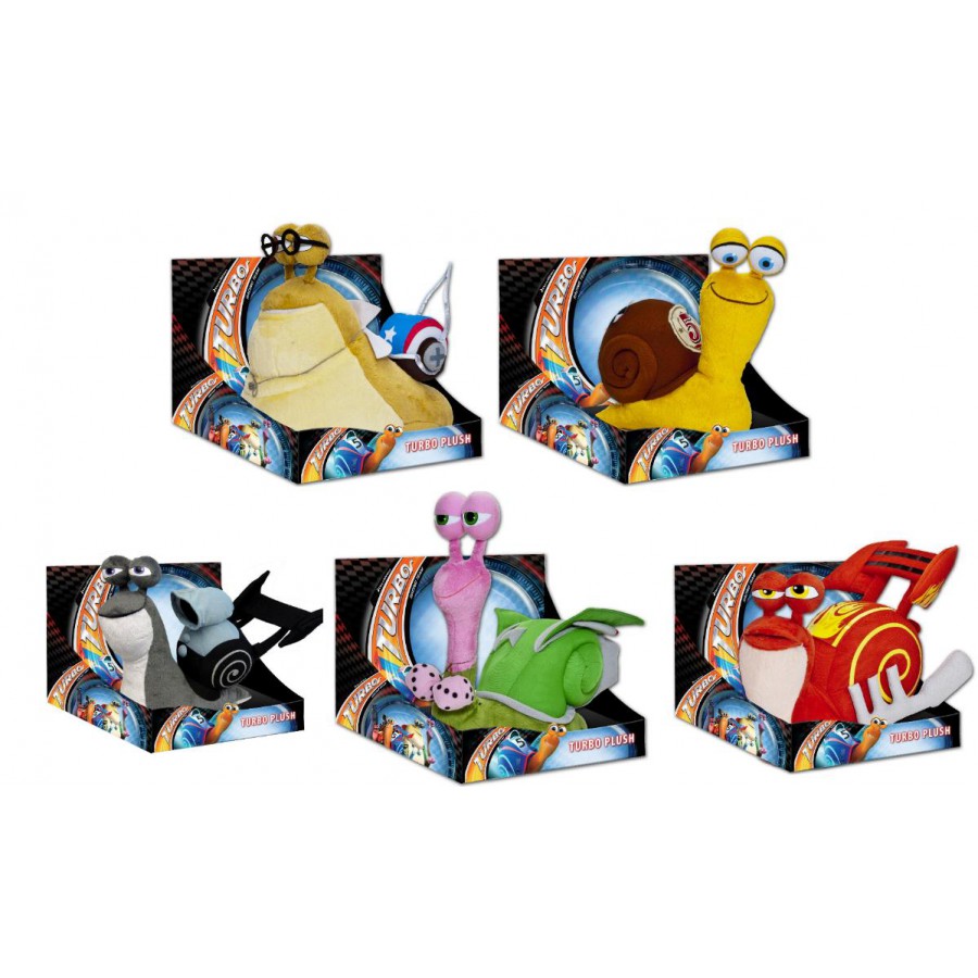 TURBO Movie SNAILS Plush BIG with BOX Choose Character ORIGINAL