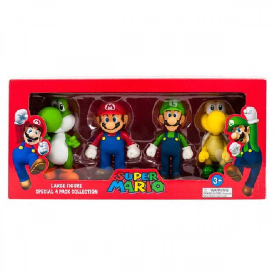 SUPER MARIO Box Set 4 Figures LARGE Collection 12cm Official NINTENDO