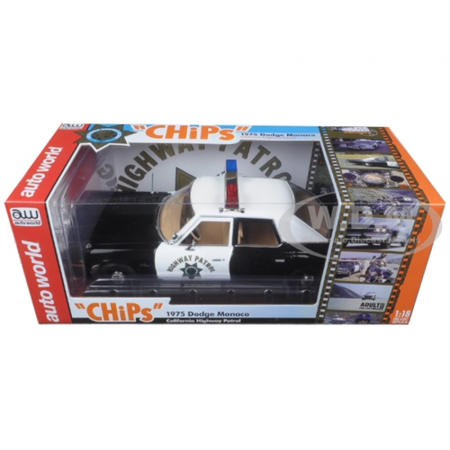 DieCast Model 1/18 DODGE MONACO Police Car from TvMovie CHIPS Highway