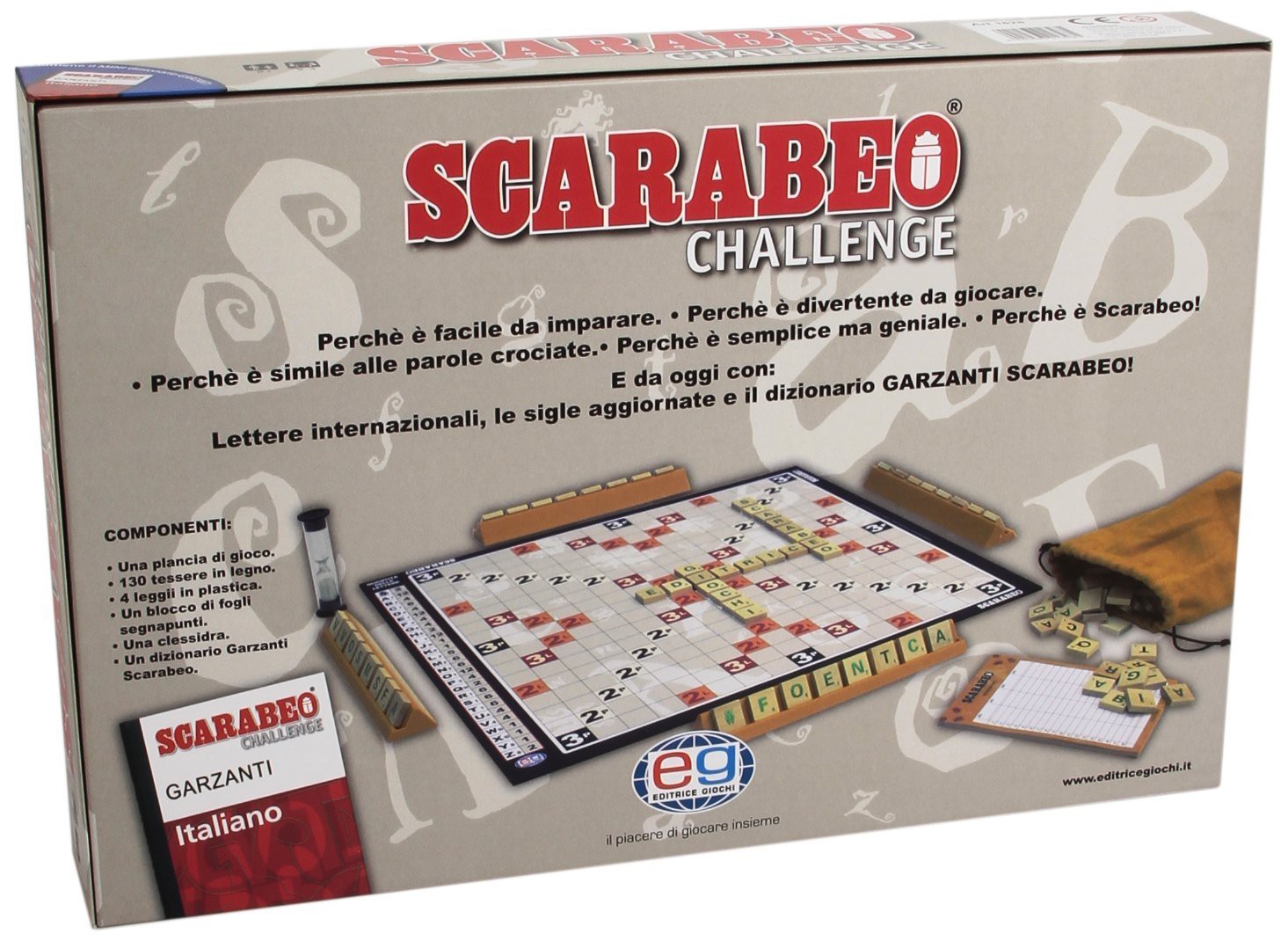 Gioco Tavolo SCARABEO CHALLENGE Scrabble EDITRICE GIOCHI Italiano