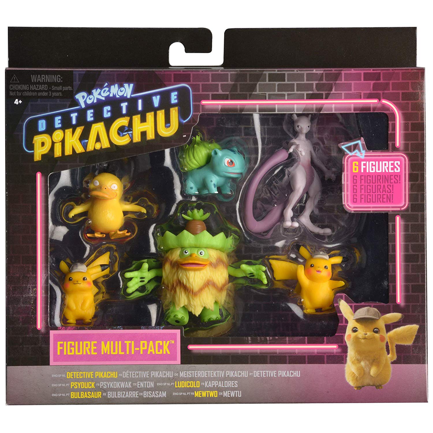 DETECTIVE PIKACHU Box 6 Mini Figure Pokemon Multi Pack Personaggi Originali WCT