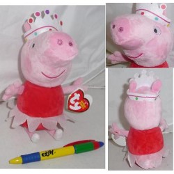 Stupendo Peluche PEPPA PIG 16cm ORIGINALE Ufficiale TY George Rebecca Suzy NUOVO