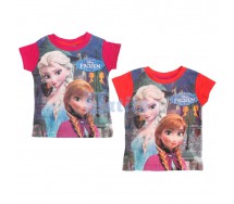 FROZEN Maglietta ANNA e ELSA Top New T-SHIRT Ufficiale ORIGINALE Disney NUOVA