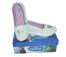 FROZEN Scarpe BALLERINE Azzurre ELSA Ufficiali DISNEY Sneakers TELA Shoes NEW