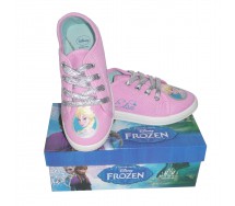 FROZEN Scarpe BALLERINE Azzurre ELSA Ufficiali DISNEY Sneakers TELA Shoes NEW