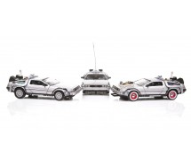 BACK TO THE FUTURE Deluxe Gift SET 3 Models DieCast  DE LOREAN 1/24 Scale Welly