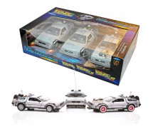 BACK TO THE FUTURE Deluxe Gift SET 3 Models DieCast  DE LOREAN 1/24 Scale Welly