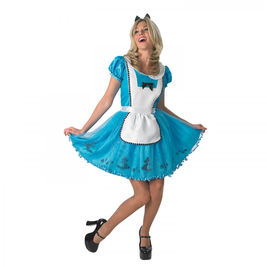 Amscan Costume Da Alice Nel Paese Delle Meraviglie Sostenibile Per Bambina - Abito E Fascia - Materiali Riciclati