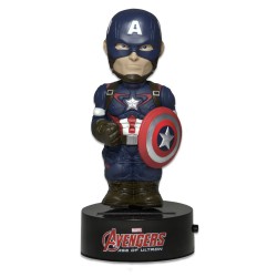 AVENGERS Figura CAPITAN AMERICA 16cm BODY KNOCKER Bobble NECA Energia Solare MARVEL