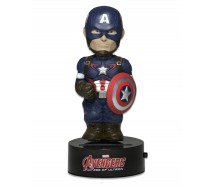 AVENGERS Figura CAPITAN AMERICA 16cm BODY KNOCKER Bobble NECA Energia Solare MARVEL