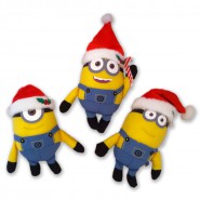 CATTIVISSIMO ME 2 Set 3 Peluche MINIONS Vestiti BABBO NATALE 20cm Despicable NEW