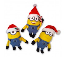 CATTIVISSIMO ME 2 Set 3 Peluche MINIONS Vestiti BABBO NATALE 20cm Despicable NEW