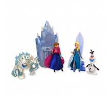 SET 6 Figure Personaggi FROZEN "FEVER" Compleanno ANNA ELSA OLAF SVEN Disney TORTA Cake Toppers