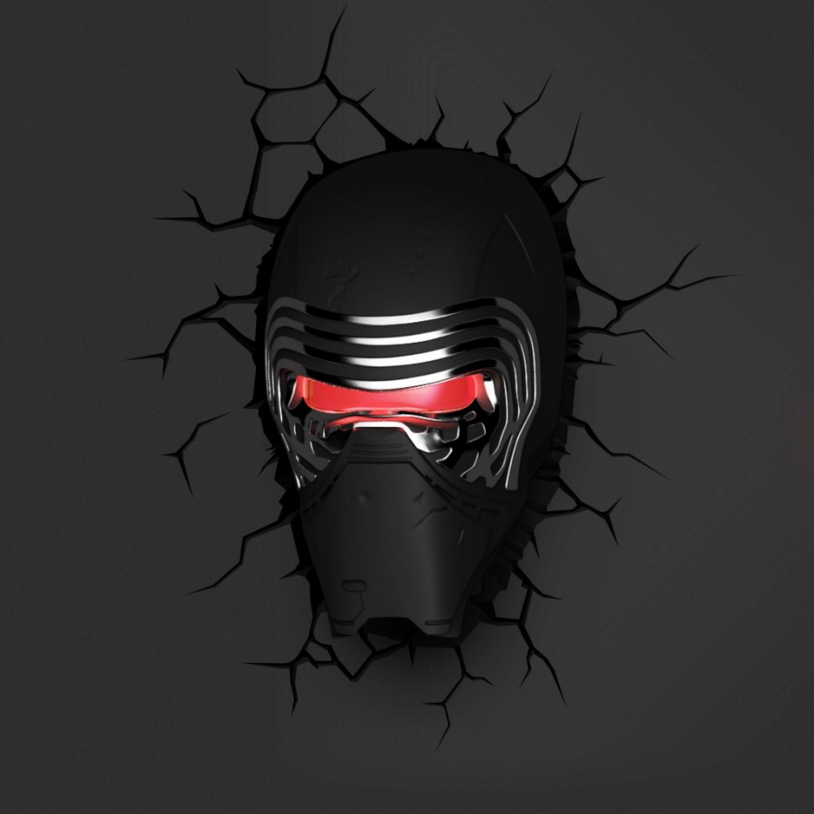 Kylo Ren Mask Lamp Led Wall Light Star Wars 3d Philips Star Lamp Led Wall Light Wars 3d Philips Official