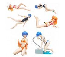 Set 6 Figure EVA GIRLS Evangelion Gals PART 4 Originali BANDAI JAPAN