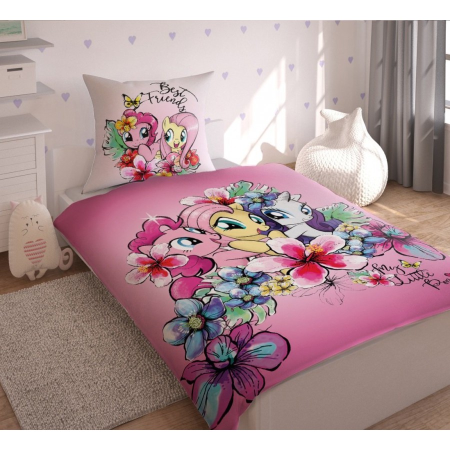 Bed Set My Little Pony Trio Best Friends 160x200cm Duvet Pillow Cover Cotton