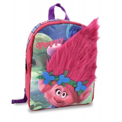 Zaino CON CAPELLI Principessa POPPY Trolls 32x27cm Zainetto ASILO SCUOLA Originale