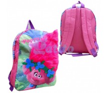 Zaino CON CAPELLI Principessa POPPY Trolls 32x27cm Zainetto ASILO SCUOLA Originale