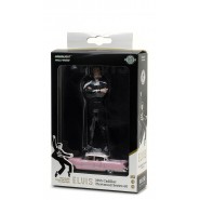BOX Figura ELVIS PRESLEY 12cm con Modellino CADILLAC FLEETWOOD 1955 Scala 1/64 DieCast Greenlight