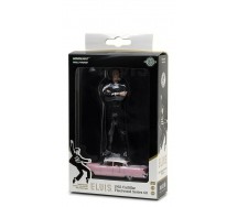BOX Figura ELVIS PRESLEY 12cm con Modellino CADILLAC FLEETWOOD 1955 Scala 1/64 DieCast Greenlight