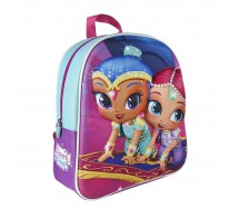 SHIMMER AND SHINE Zaino ZAINETTO BABY Disegno 3D 31x25x10cm Asilo Scuola ola ORIGINALE