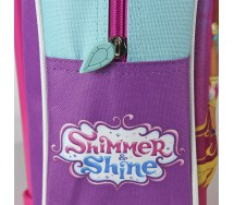 SHIMMER AND SHINE Zaino con TROLLEY Baby Disegno 3D 31x25x10cm Asilo Scuola ORIGINALE
