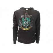 HARRY POTTER Felpa con Cappuccio STEMMA Casa SERPEVERDE Logo UFFICIALE Warner Bros