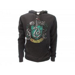 HARRY POTTER Felpa con Cappuccio STEMMA Casa SERPEVERDE Logo UFFICIALE Warner Bros