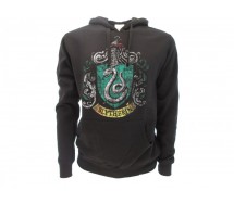 HARRY POTTER Felpa con Cappuccio STEMMA Casa SERPEVERDE Logo UFFICIALE Warner Bros