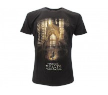 HARRY POTTER T-Shirt Maglietta STEMMA HOGWARTS Logo Scuola UFFICIALE Warner Bros