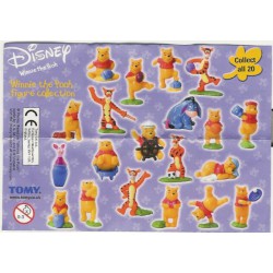 Raro SET 20 Figure 4cm WINNIE POOH Figure Collection TIGRO PIMPI IH-OH Tomy Disney