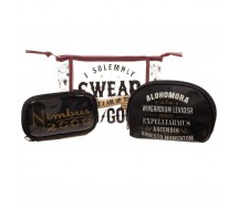 HARRY POTTER Travel Set 3 Beauty BAGS NIMBUS 2000 Solemn Swear ORIGINAL Bioworld