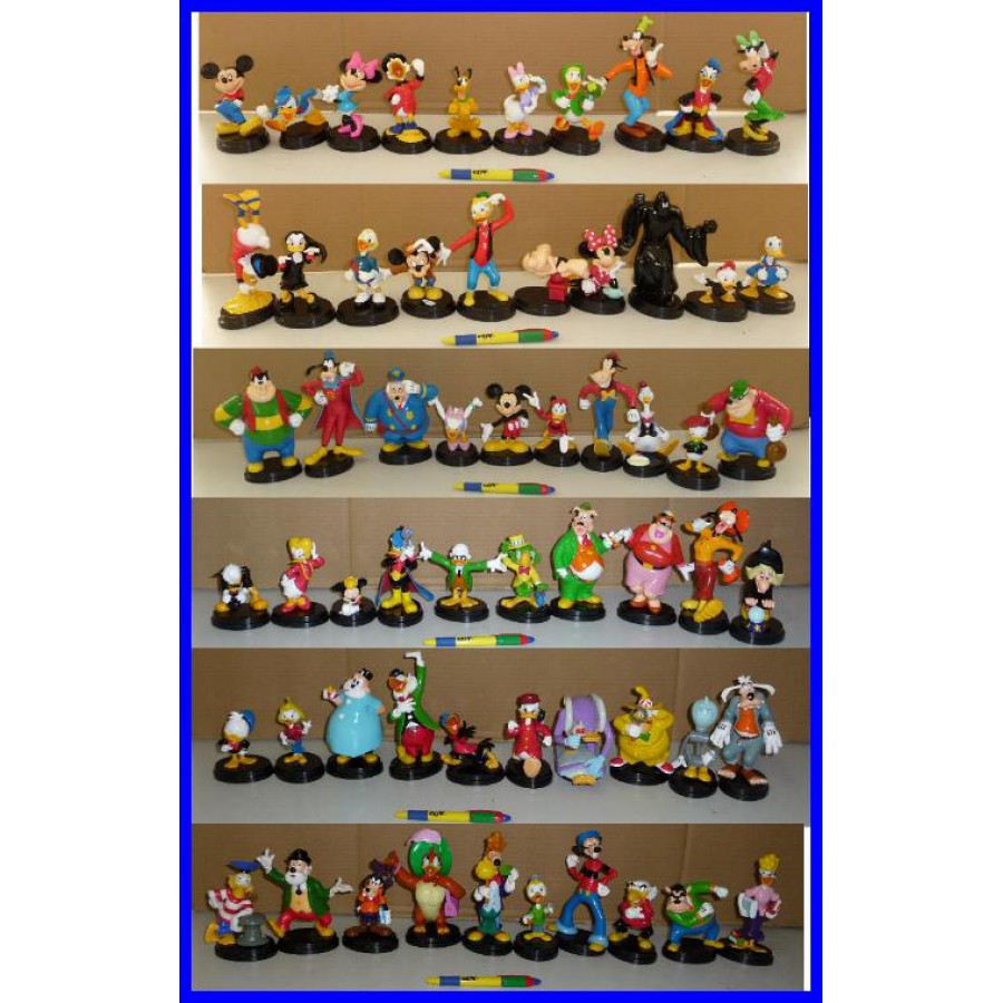VERY RARE Complete SET 60 Different 3D FIGUREs Statue DISNEY COLLECTION