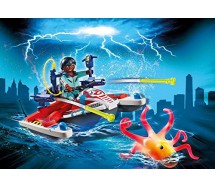 Playset ZEDDEMORE with WATER SCOOTER From THE REAL GHOSTBUSTERS Playmobil 9385