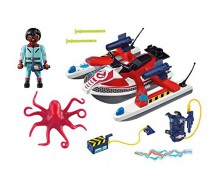 Playset ZEDDEMORE con ACQUA SCOOTER da THE REAL GHOSTBUSTERS Playmobil 9385