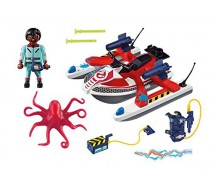 Playset ZEDDEMORE with WATER SCOOTER From THE REAL GHOSTBUSTERS Playmobil 9385