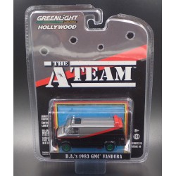 A-TEAM Modello DieCast GMC VANDURA 1983 Variante CHASE RUOTE VERDI Scala 1/64 ORIGINALE Greenlight