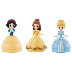 DISNEY Set 3 Figures 12cm PRINCESS Princesses SNOW WHITE CINDERELLA BELLE Original CAPCHARA BANDAI Japan