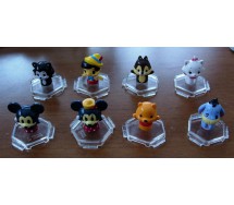 RARE SET 8 Mini Figures DISNEY BABIES CHARACTERS Pencil Cake Toppers TOMY Mickey Pinocchio Eeyoree etc.