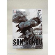 DRAGONBALL Figura Statua SON GOKU Super Saiyan VARIANTE BIANCO NERA 16cm Banpresto WORLD COLOSSEUM Figure BWCF