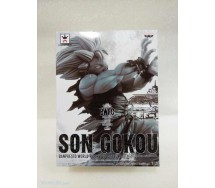 DRAGONBALL Figura Statua SON GOKU Super Saiyan VARIANTE BIANCO NERA 16cm Banpresto WORLD COLOSSEUM Figure BWCF