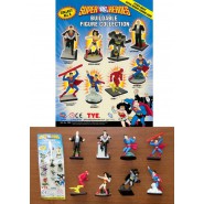 Set 8 Mini Figures 4cm SUPER HEROES DC COMICS Superman Batman Flash Wonder Woman Lex Luthor