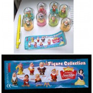 SET Completo 8 Mini Figure BIANCANEVE E I 7 NANI Disney CON CAPSULA Originali TOMY