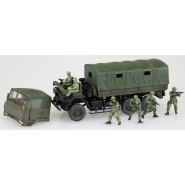 Plastic Model Kit Military JGSDF 3 1/2t TRUCK WITH ADDITIONAL ARMOUR w/6 figures Scale 1/72 AOSHIMA Japan