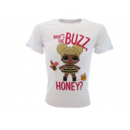 L.O.L. T-Shirt Glitter White LOL Surprise What's the Buzz Honey Original Official