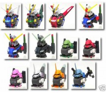 RARO SET 12  TRADING FIGURES Statuette Teste GUNDAM HEAD Serie 5 Original BANDAI Giappone