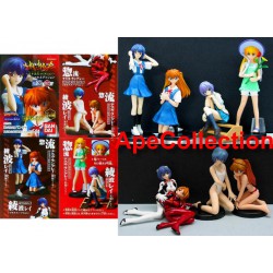 RARE Set 5 Figures EVA GIRLS Evangelion Gals BEST COLLECTION Gainax Original BANDAI JAPAN Gashapon