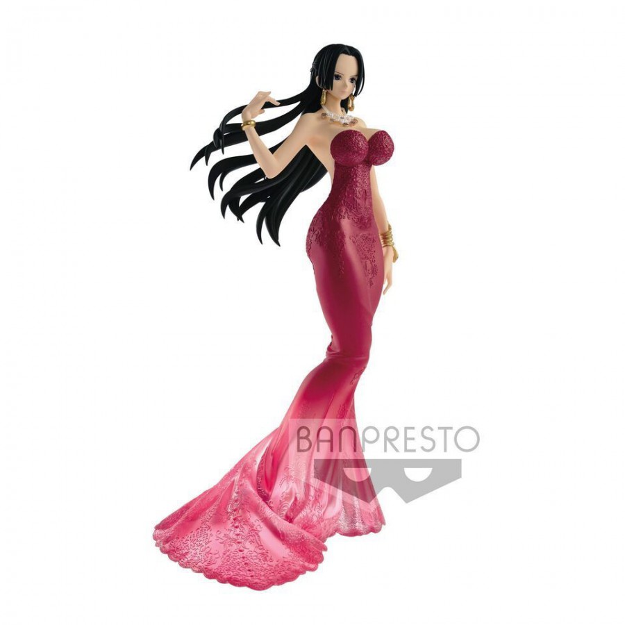 One Piece Figure Boa Hancock 25cm 10 Lady Edge Wedding Sexy Red Dress Banpresto Japan Version B Apecollection