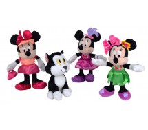 SET COMPLETO 4 Peluche 18cm MINNIE Vestiti Differenti e Gatto Figaro ORIGINALE Ufficiale DISNEY JUNIOR 